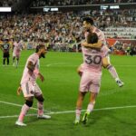Messi scored for Miami CF at Red Bull Arena in NJ. Credit balkanpress