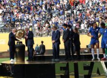 Chelsea beat PSG 3-0 to win 2025 Club World Cup. President FIFA and Trump lit the Trothey.. Foto credit Ita for BalkanPress