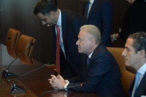 Secretary-General with H.E. Mr. Youssef Raggi, Minster for Foreign Affairs and Emigrants, Republic of Lebanon